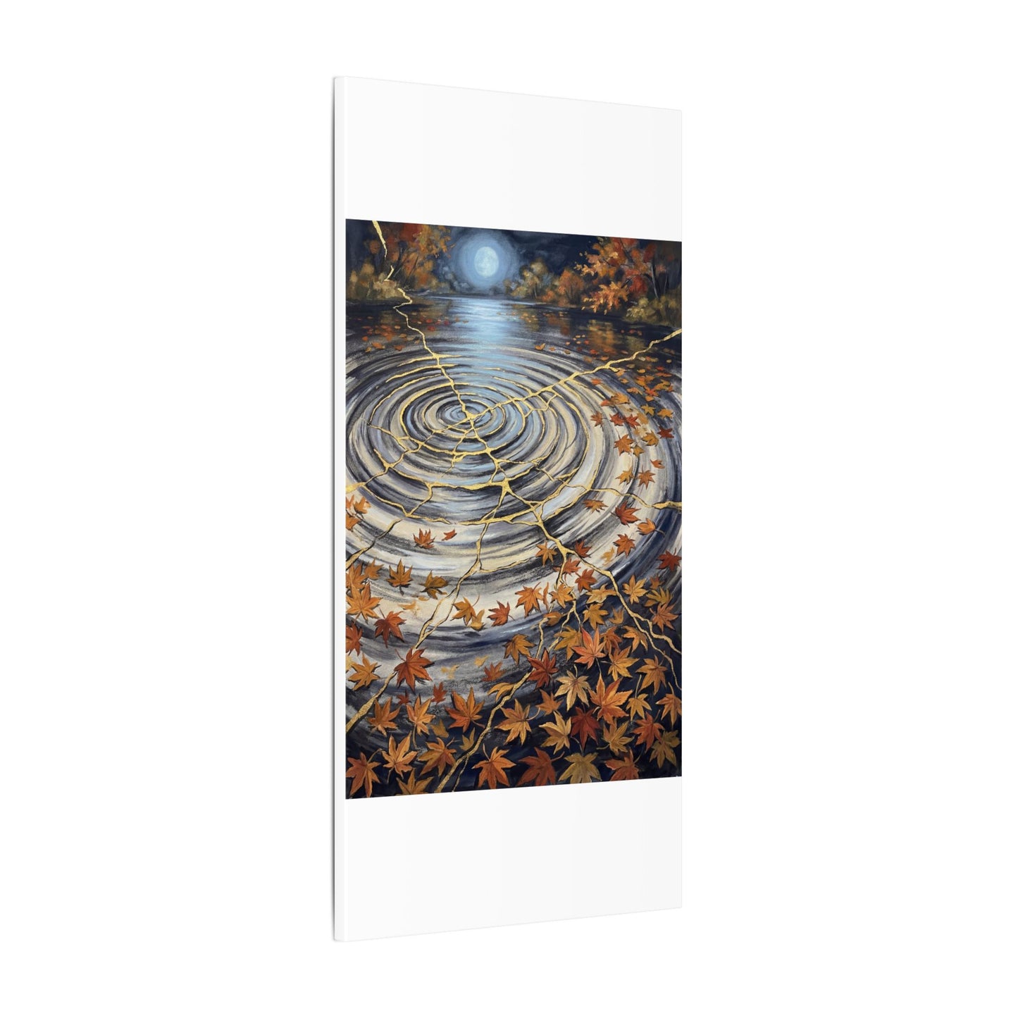 Moonlight Water Ripple Canvas Art - Kintsugi Fukinsei