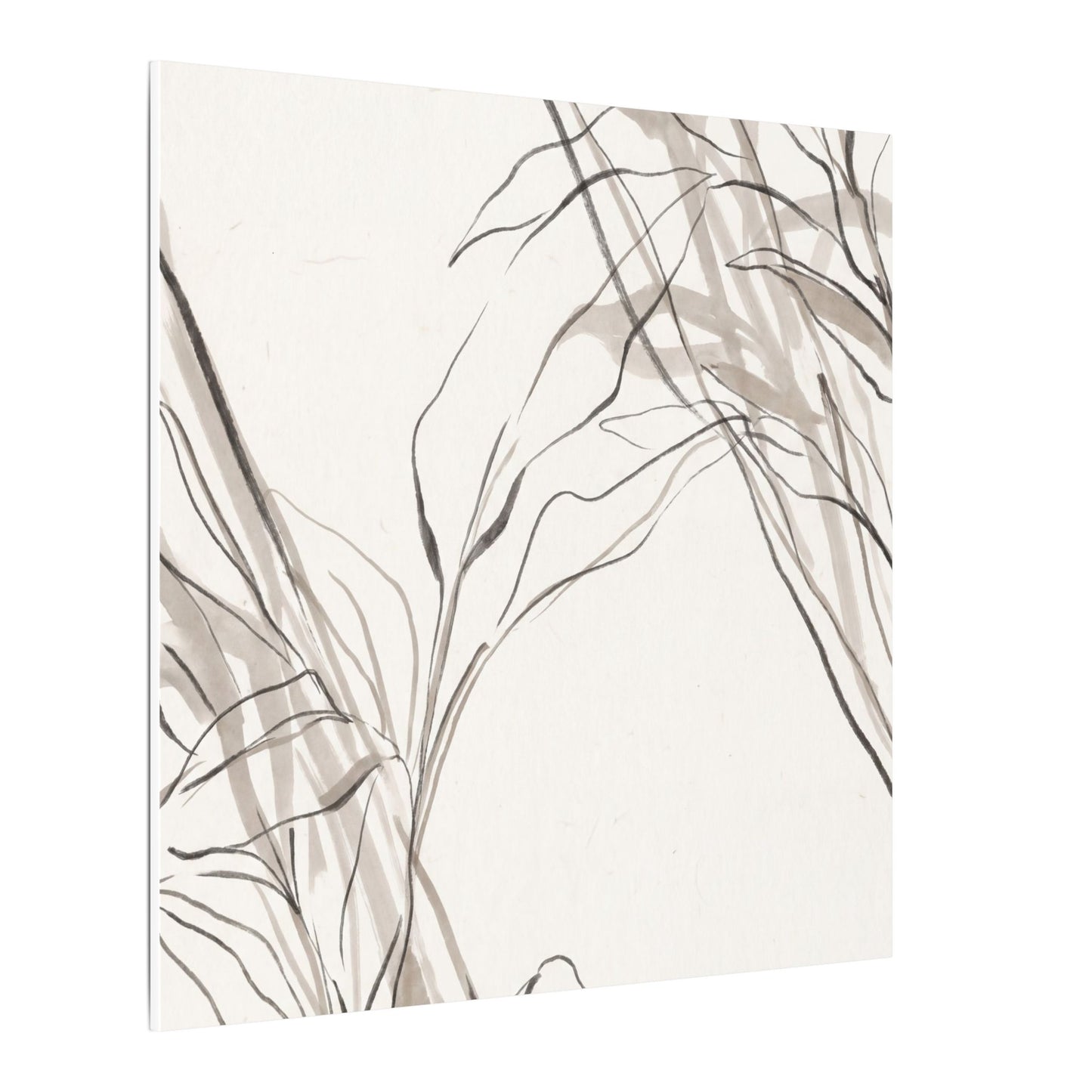 Neutral Shoji Screen Canvas Art - Minimal Line Japandi