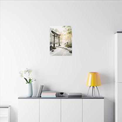 Peaceful Torii Gate Canvas Art - Karesansui Zen