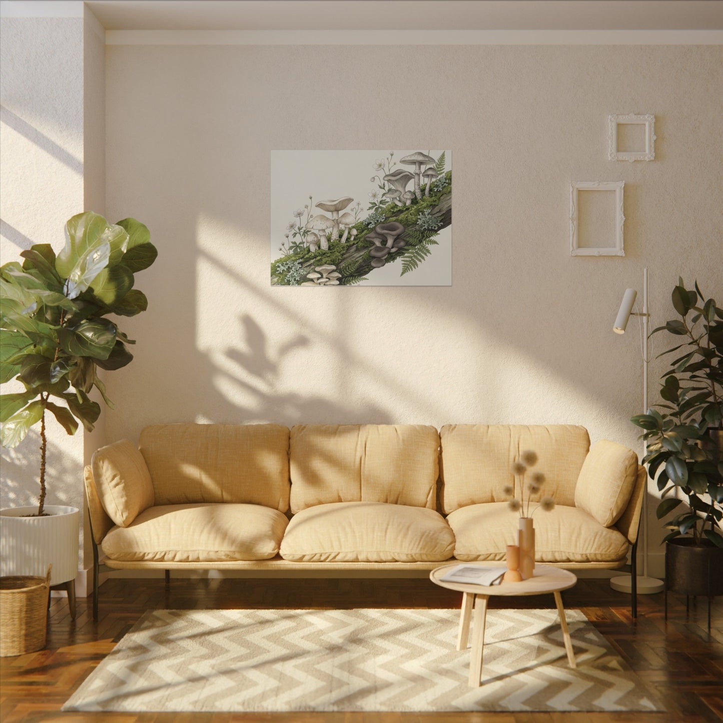 Dappled Wild Mushrooms Canvas Art - Japandi Ma