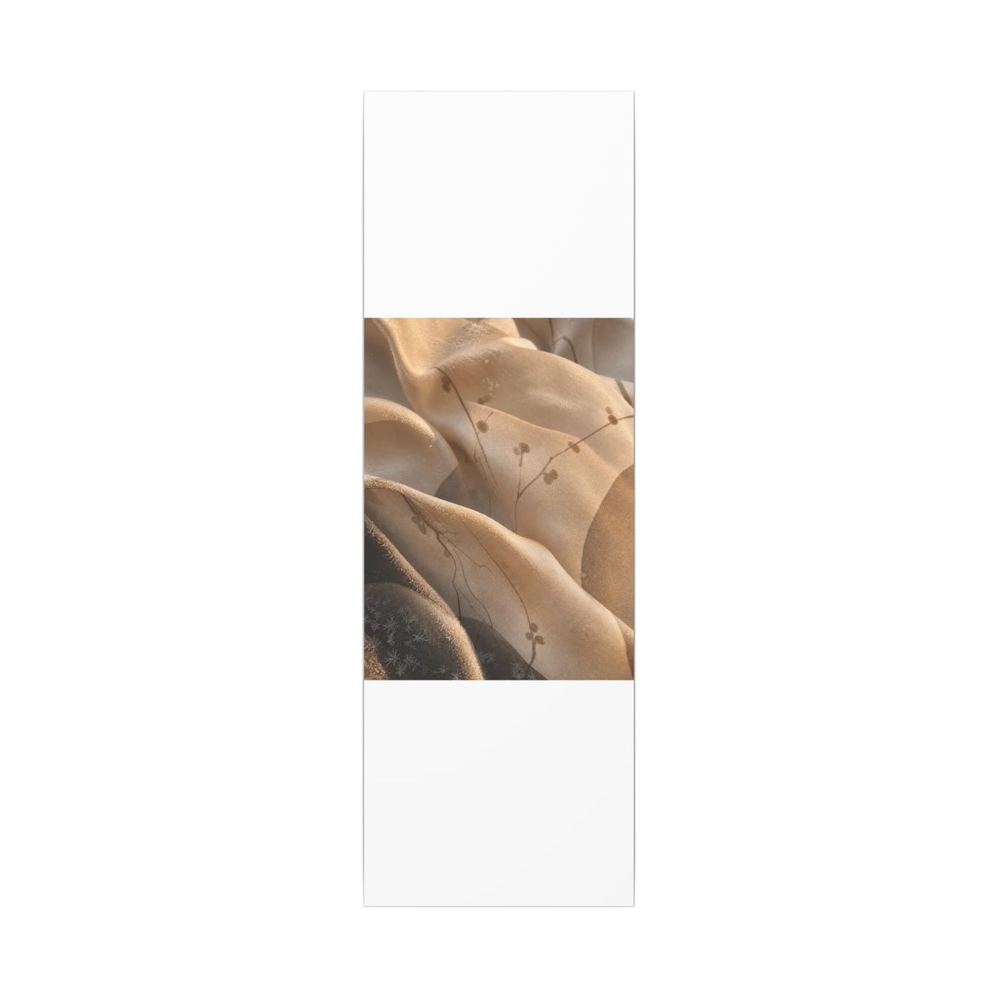 Japandi Silk Drape in Golden Hour | Japanese Pattern Canvas Art