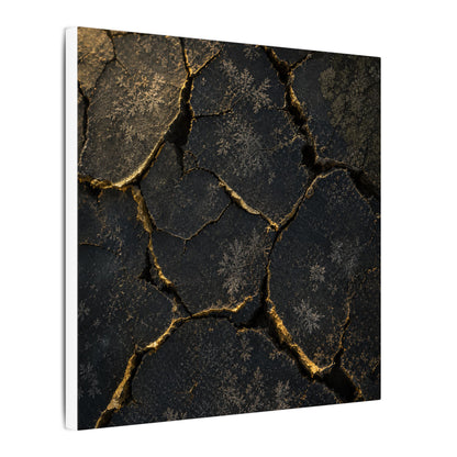 Cracked Earth Canvas Art | Winter Dark Japandi Shadow Zen Art