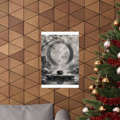 Dappled Incense Smoke Wall Art Print - Zen Seijaku