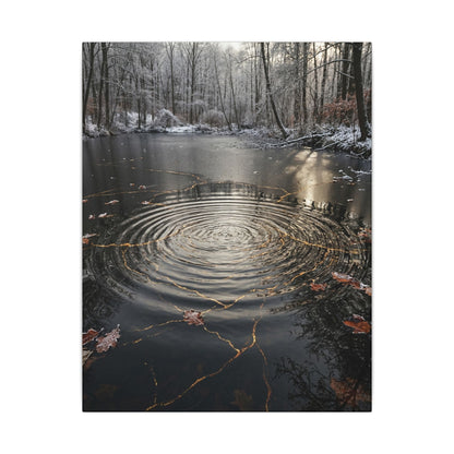 Water Ripple Broken Beauty Canvas Art | Artful Kintsugi Art