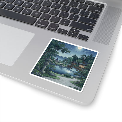 Moonlit Garden Sticker | Summer Zen Ukiyo E Inspired Art