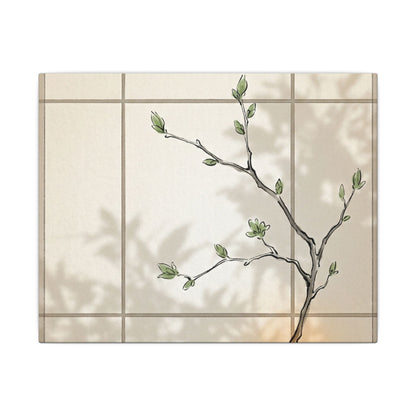 Shoji Screen Spring Canvas Art | Japandi Cozy Design