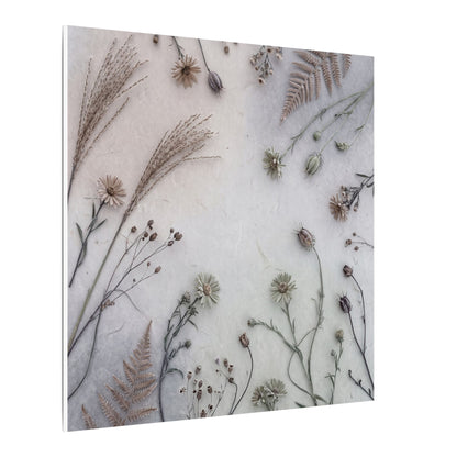 Dried Flowers Japanese Pattern Canvas Art | Elegant Japandi Art