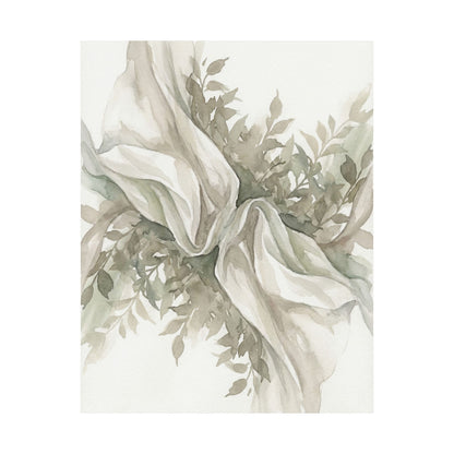Silk Drape Watercolor Wall Art Print | Elegant Japandi Art