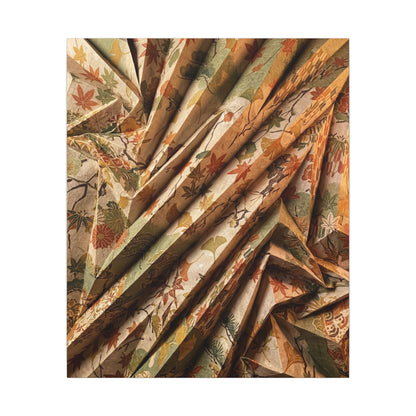 Paper Fold Autumn Canvas Art | Japandi Earthy Design