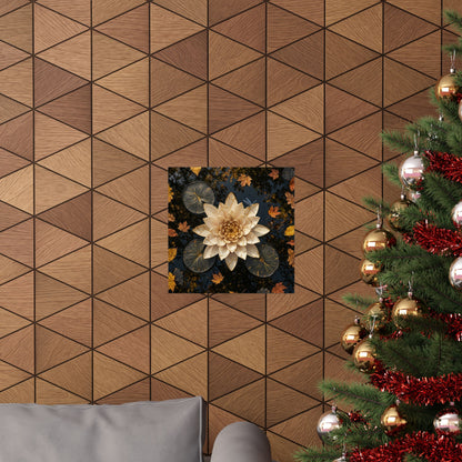 Lotus Flower Gold Repair Wall Art Print | Artful Kintsugi Art
