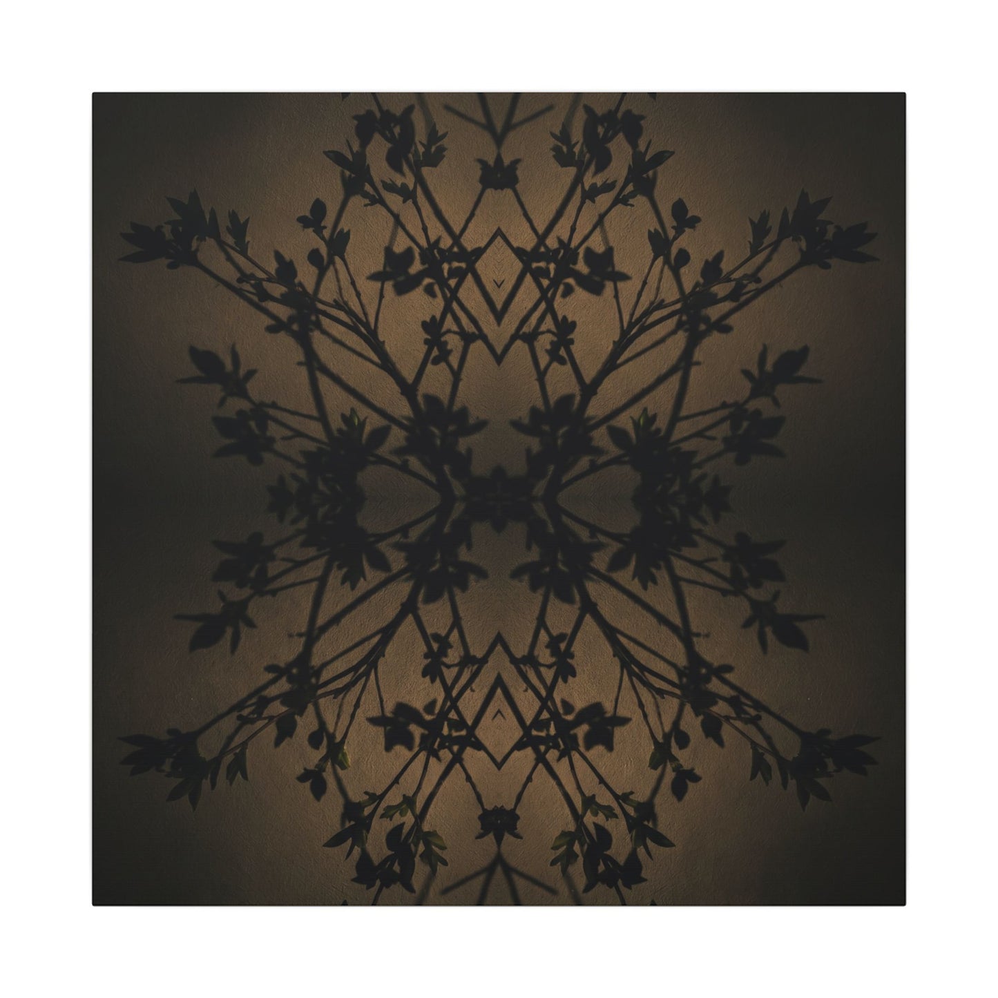 Golden Hour Shadow Play Canvas Art - Dark Japandi Seijaku