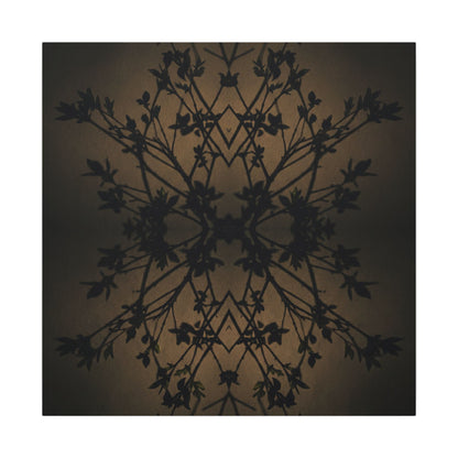 Golden Hour Shadow Play Canvas Art - Dark Japandi Seijaku