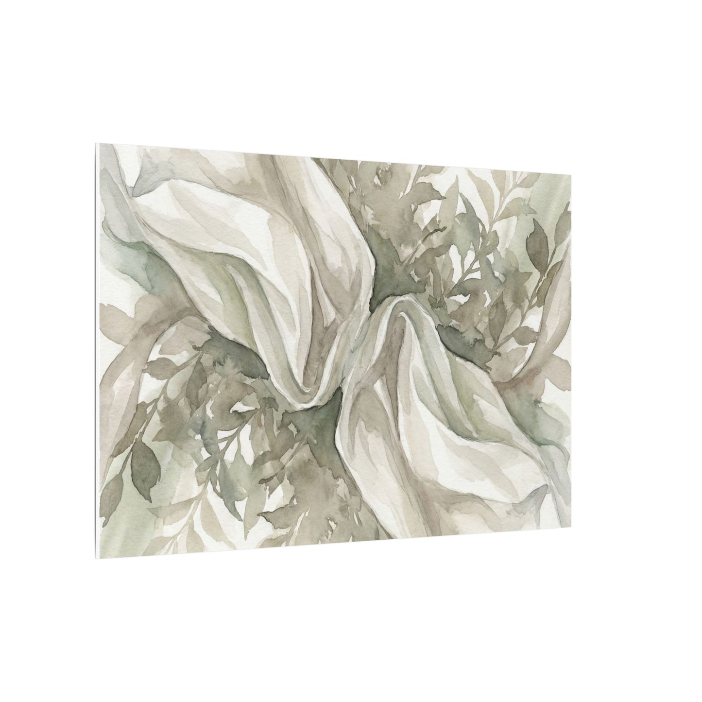 Summer Silk Drape Watercolor Canvas Art | Cozy Decor