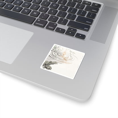 Ma Water Ripple Sticker - Zen Sumi E