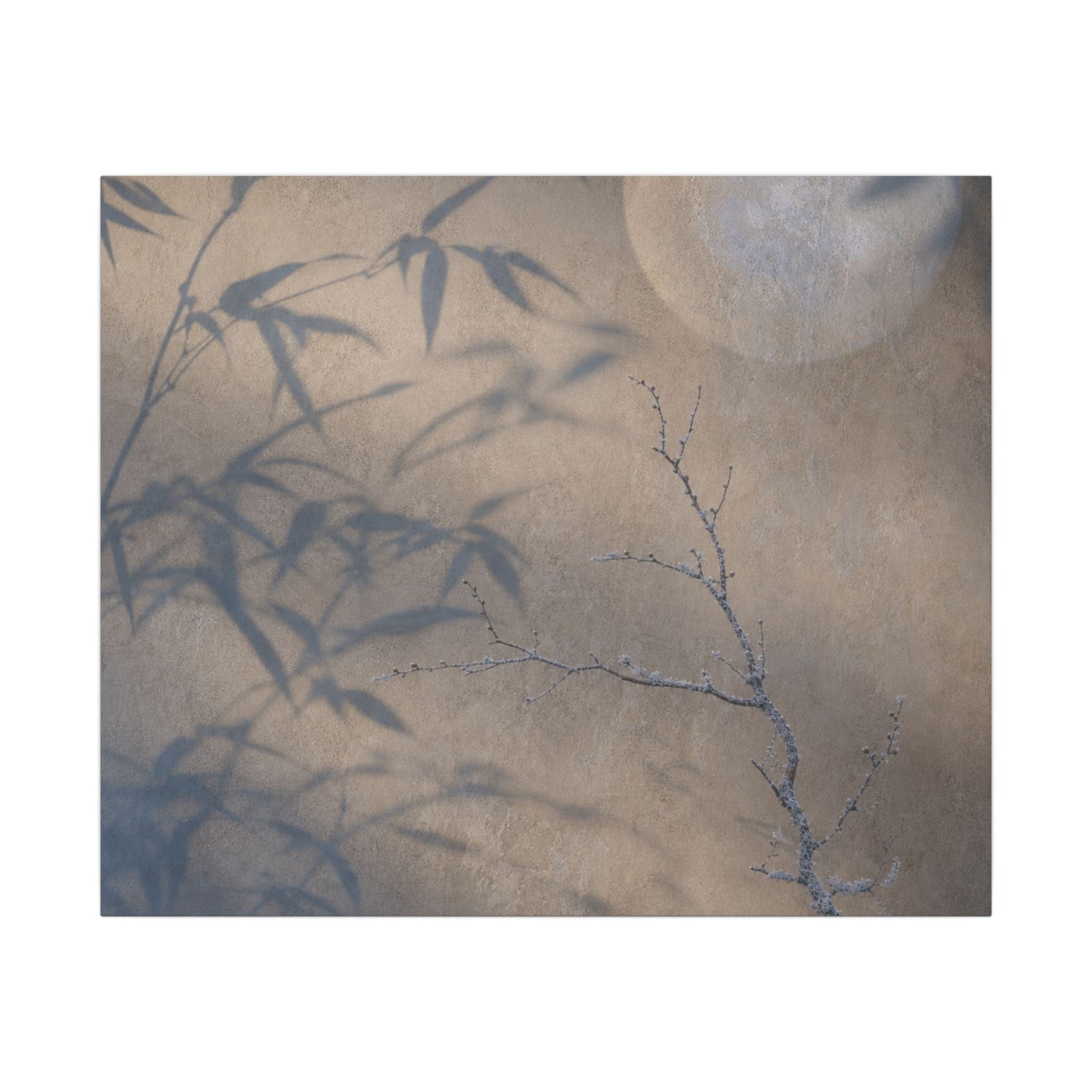Shadow Play Canvas Art | Winter Japandi Japanese Pattern Art