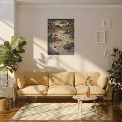 Rock Garden Autumn Canvas Art | Zen Serene Design