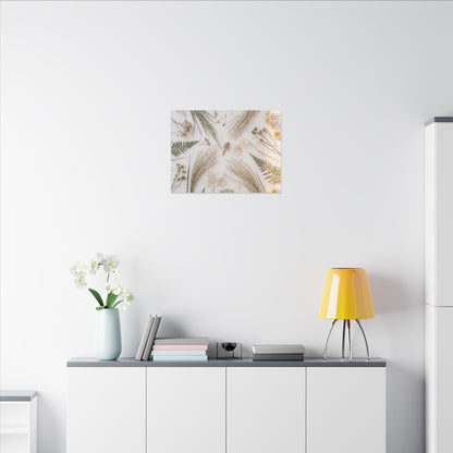 Elegant Dried Flowers Canvas Art - Japanese Pattern Japandi