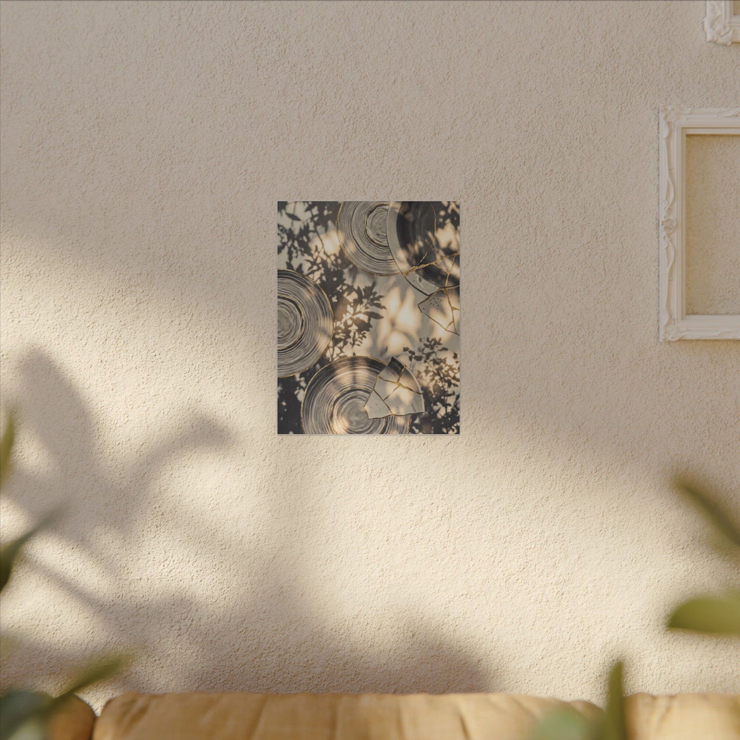 Healing Water Ripple Canvas Art - Gold Vein Kintsugi