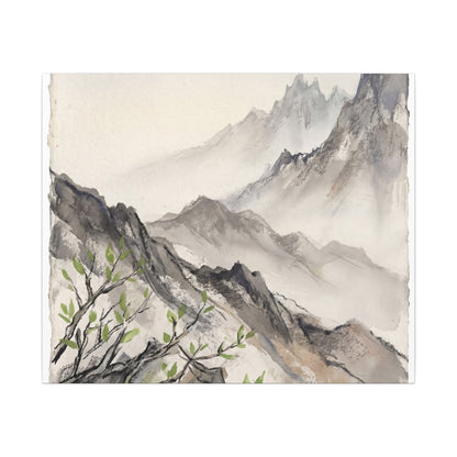 Spring Mountain Mist Texture Canvas Art | Warm Decor