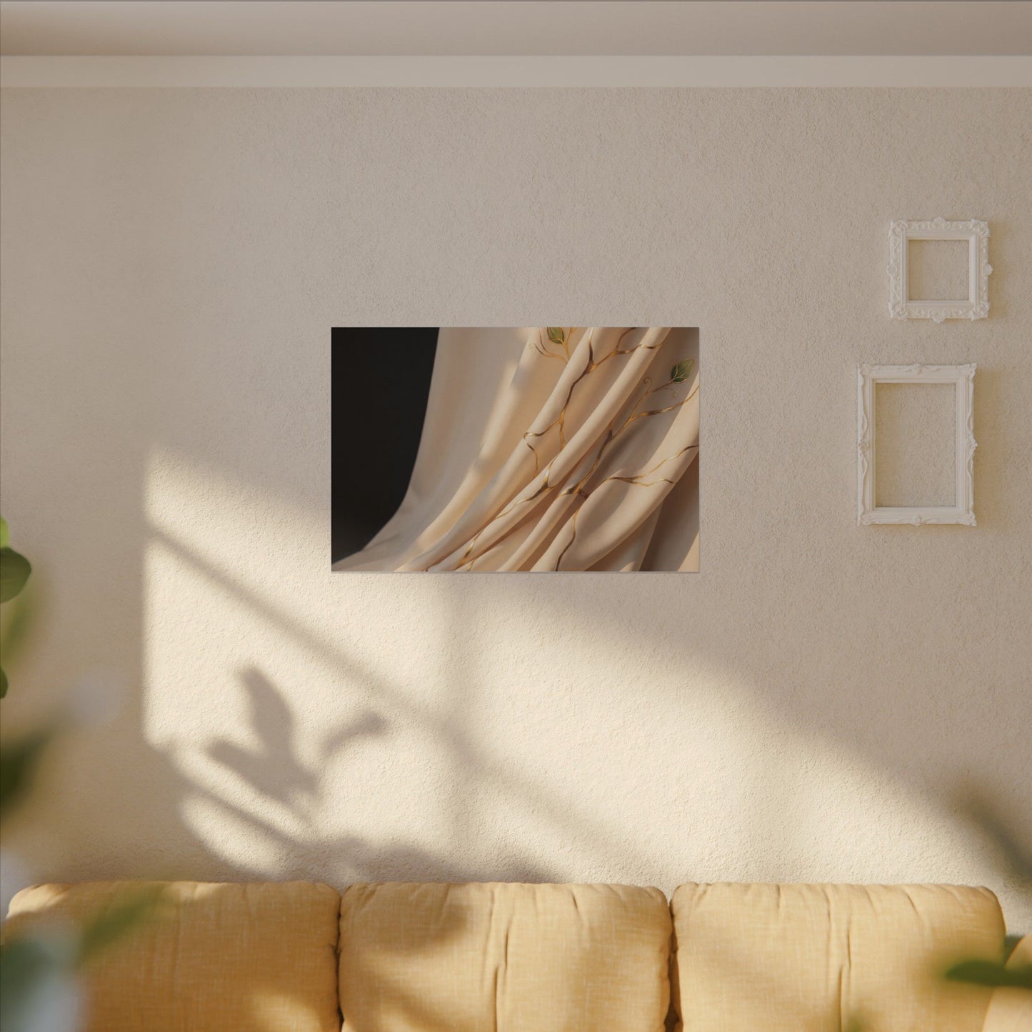 Golden Hour Silk Drape Canvas Art - Kintsugi Fukinsei