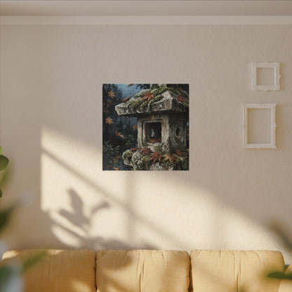 Shibui Stone Lantern Canvas Art - Japandi Minimal Line