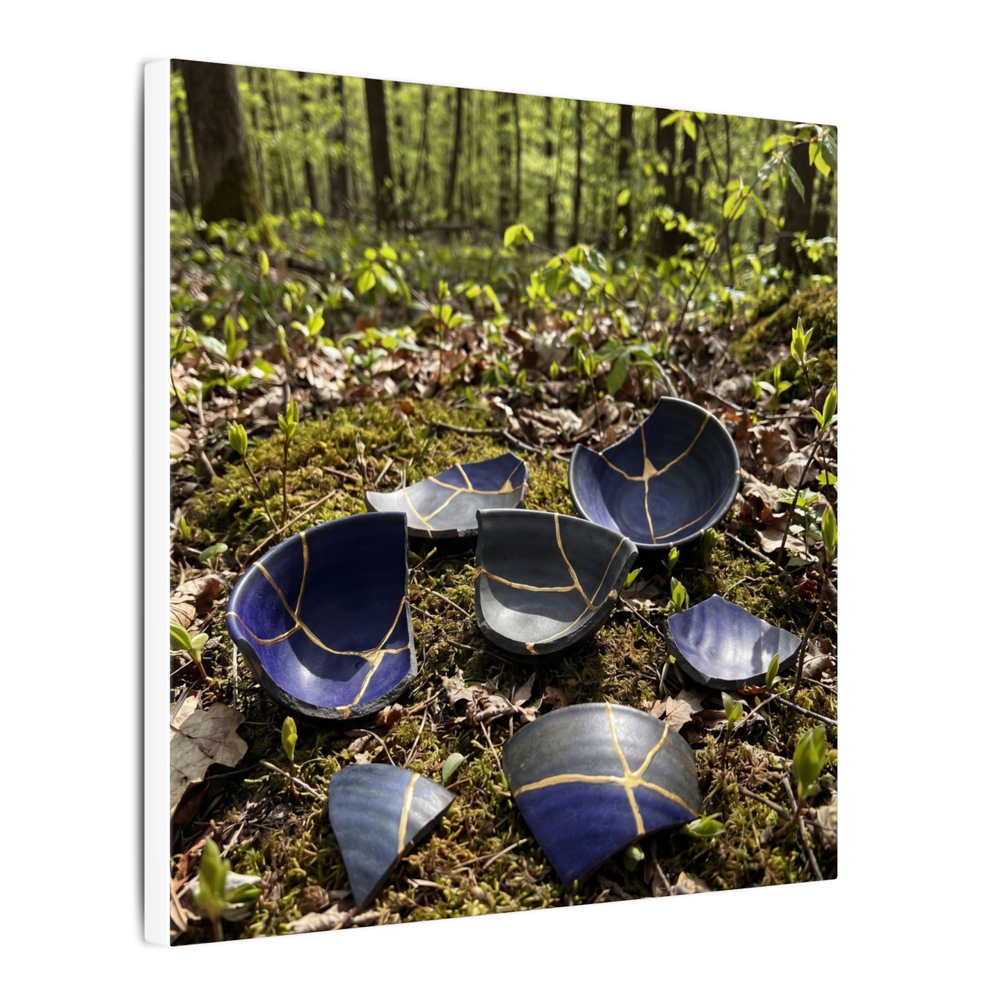 Philosophical Broken Pottery Canvas Art - Broken Beauty Kintsugi