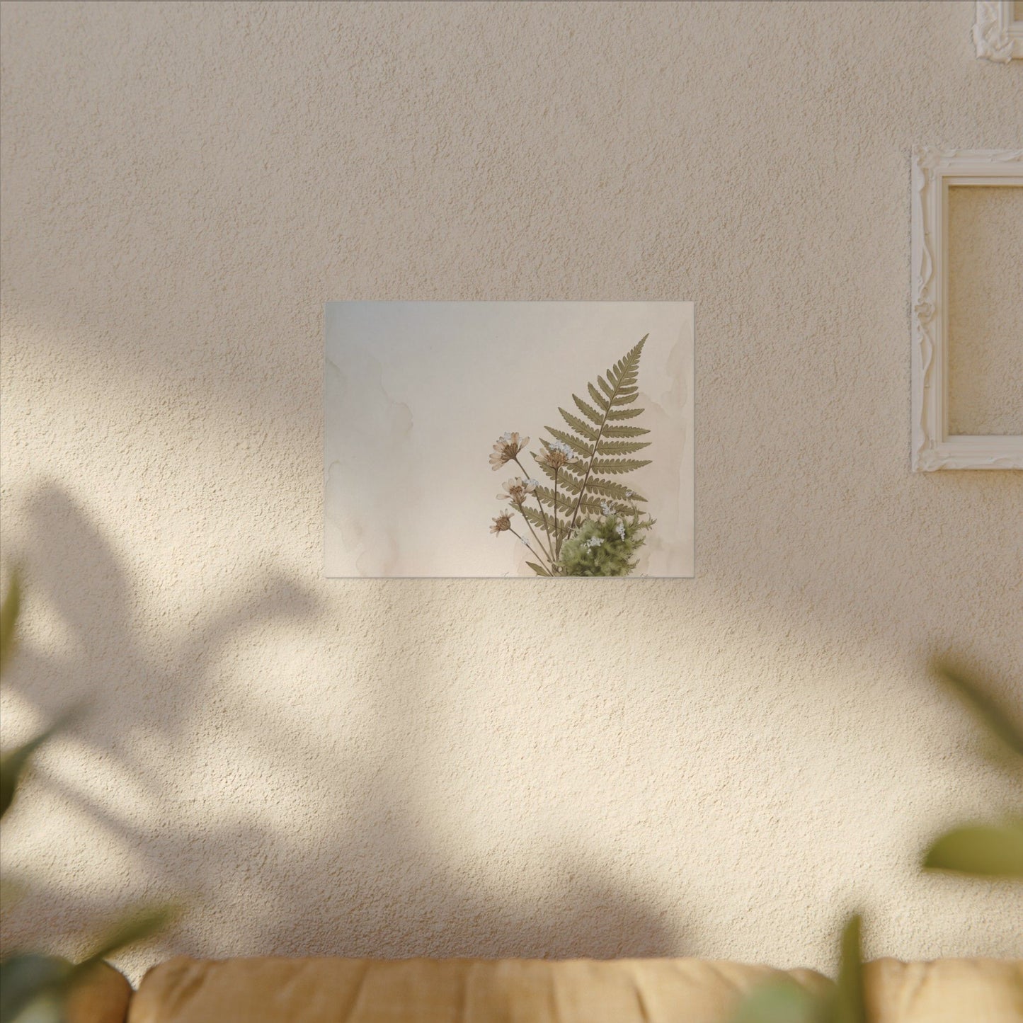 Winter Moss Close Up Herbarium Canvas Art | Enchanting Decor