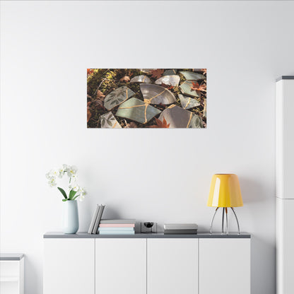 Broken Pottery Japanese Pattern Canvas Art | Elegant Japandi Art