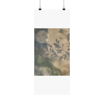 Winter Shadow Play Texture Wall Art Print | Cozy Decor