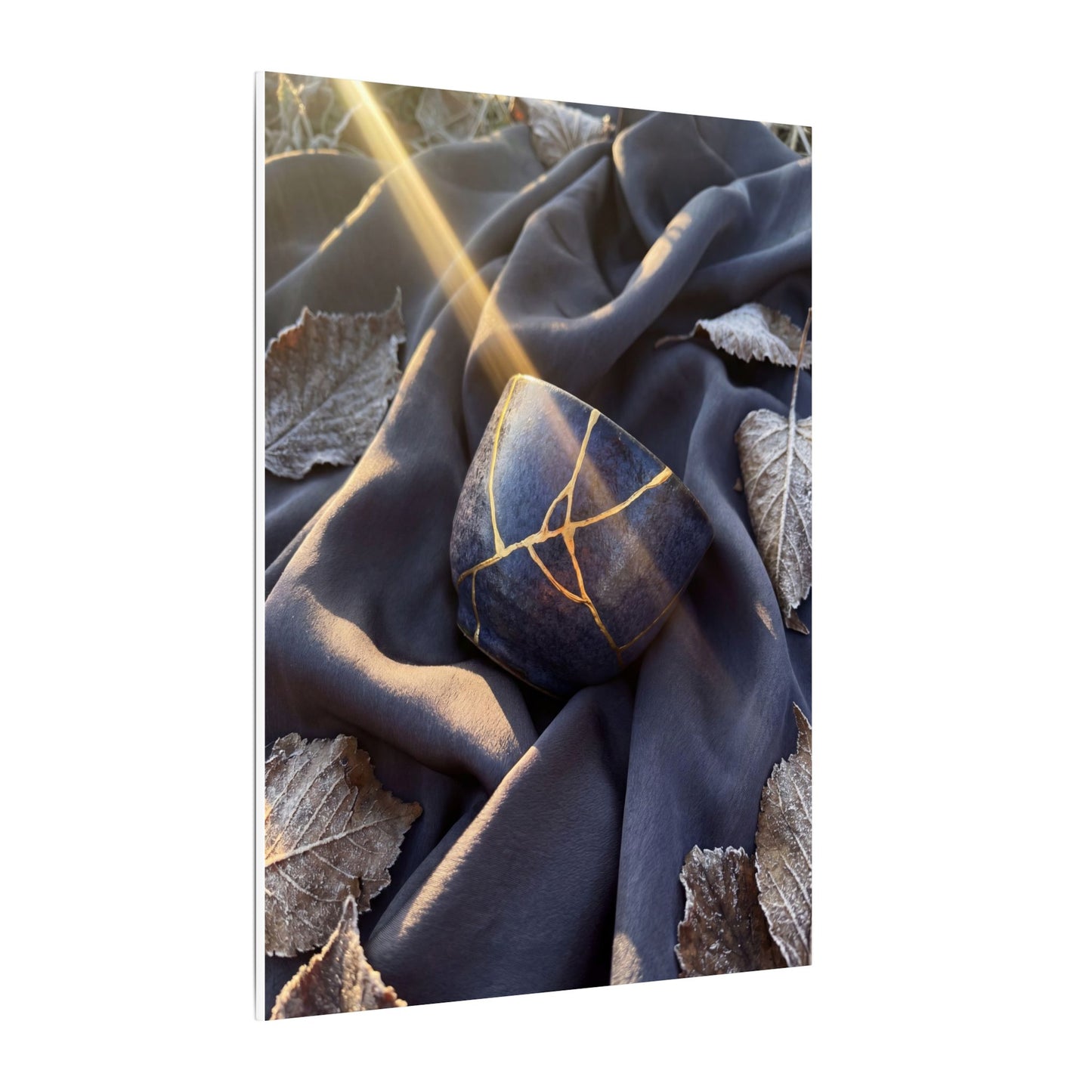 Winter Silk Drape Gold Repair Canvas Art | Artful Decor