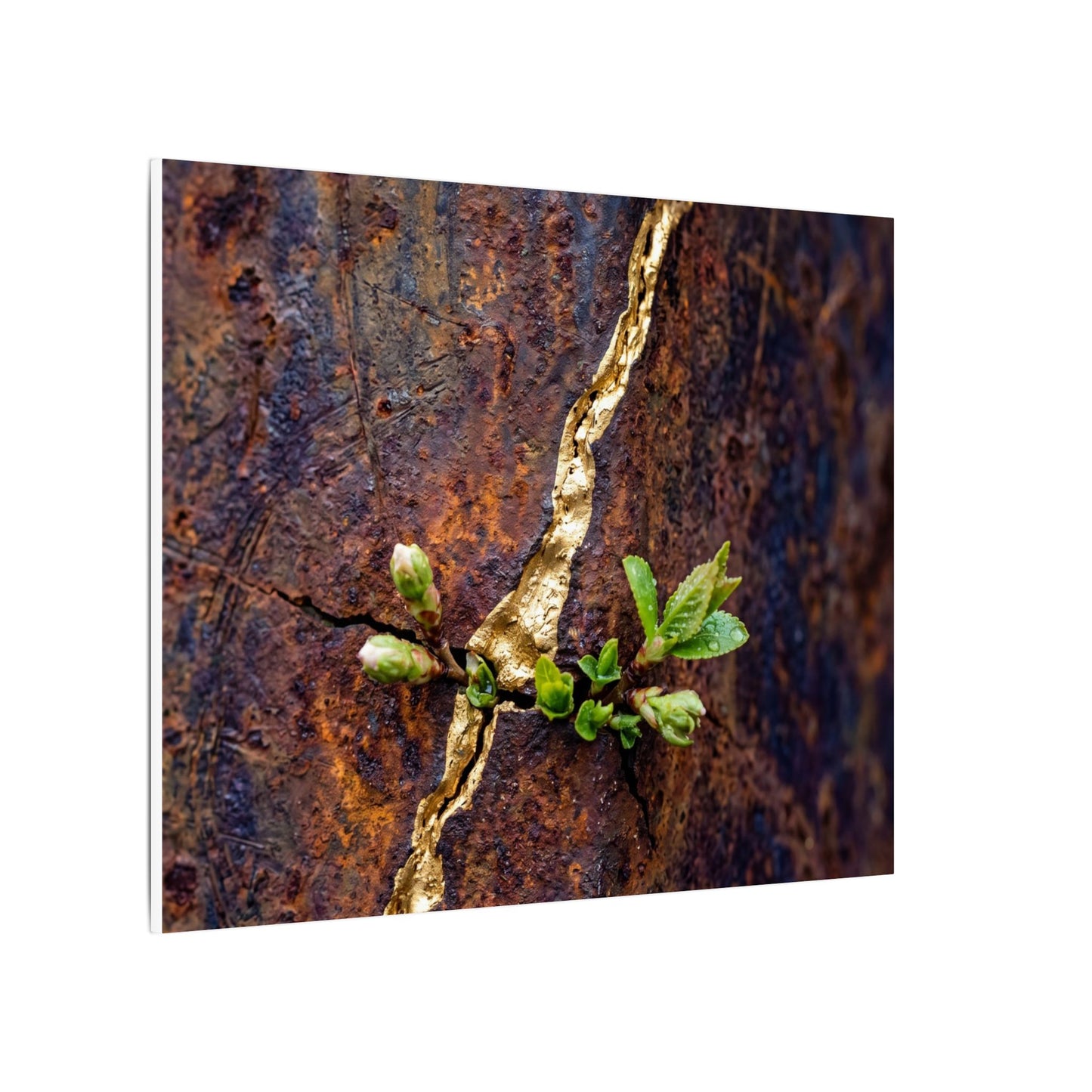 Overcast Rust Patina Canvas Art - Kintsugi Datsuzoku