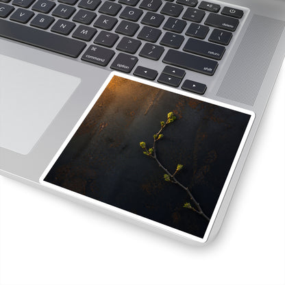 Sophisticated Rust Patina Sticker - Moody Minimal Dark Japandi