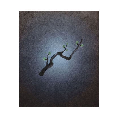 Ink Brushstroke Canvas Art | Spring Dark Japandi Moody Minimal Art Art Print