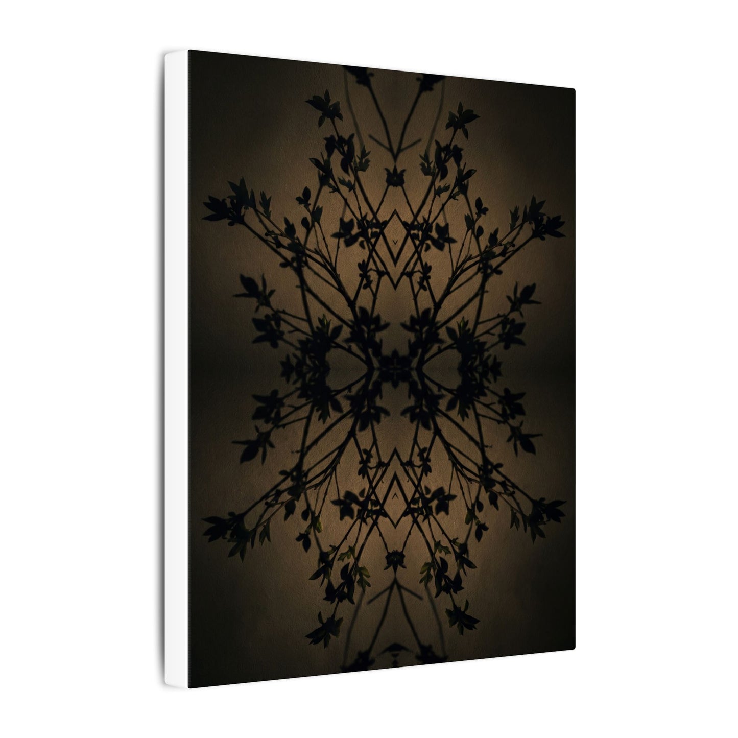 Golden Hour Shadow Play Canvas Art - Dark Japandi Seijaku