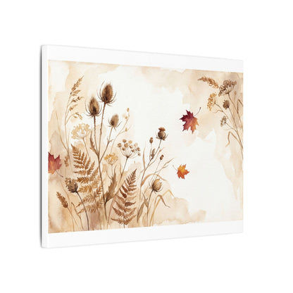 Dried Flowers Canvas Art | Autumn Japandi Watercolor Art