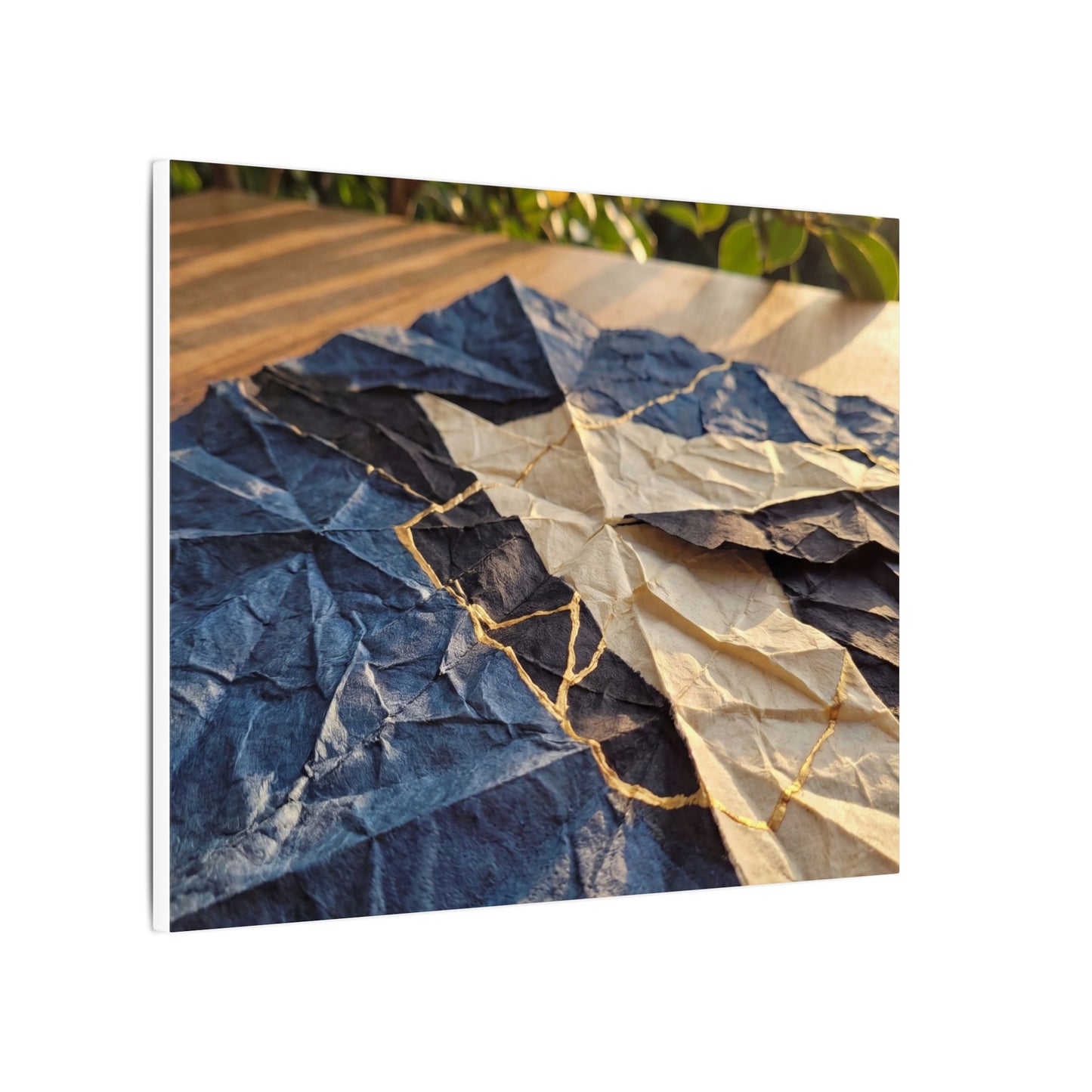 Golden Hour Paper Fold Canvas Art - Kintsugi Ma