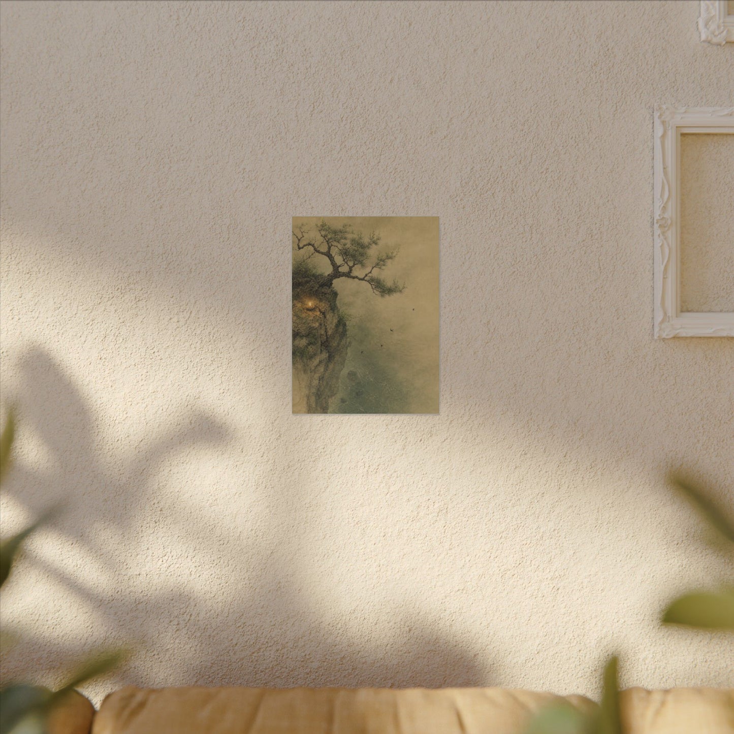 Spring Pine Tree Minimal Line Canvas Art | Earthy Decor