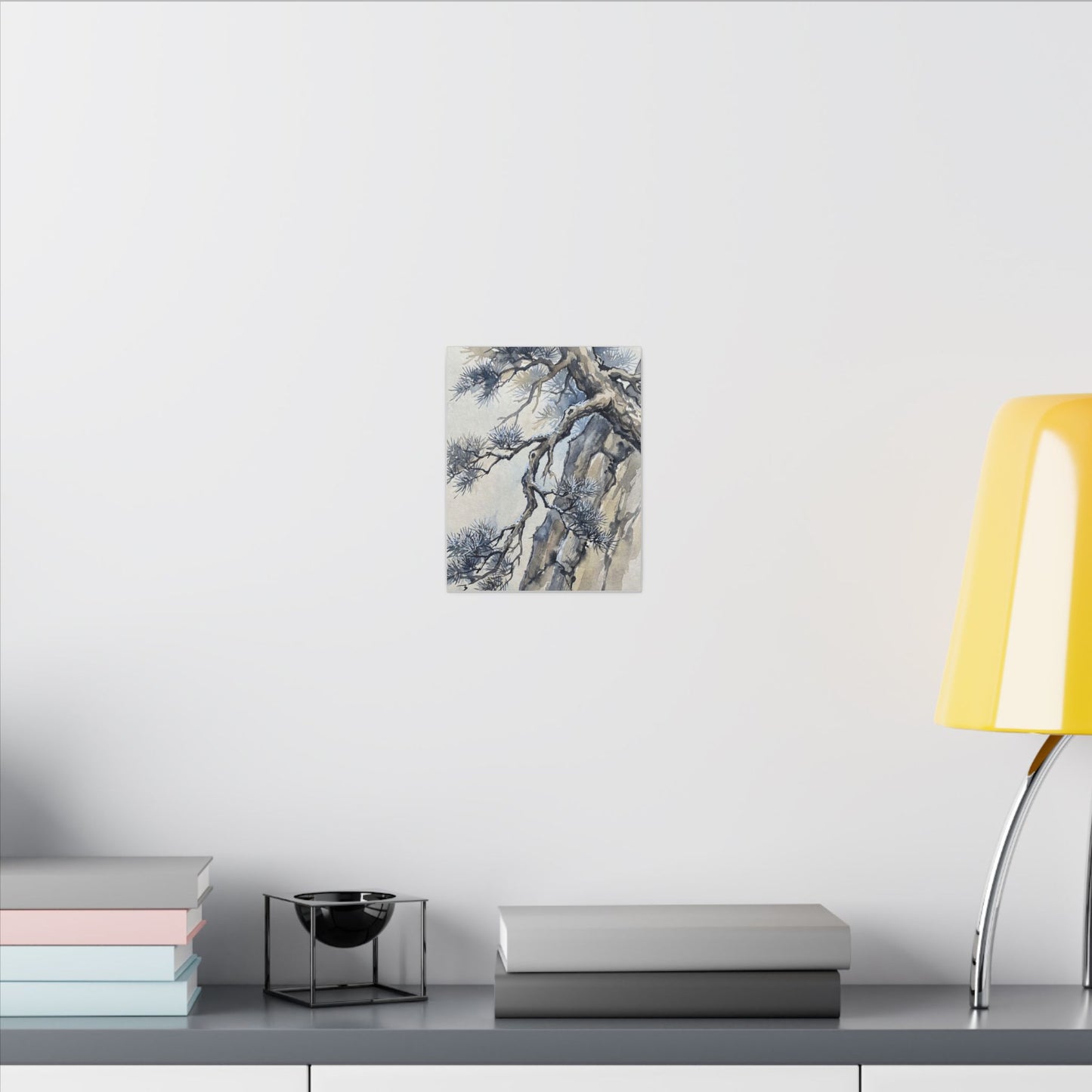 Moonlight Pine Tree Canvas Art - Japandi Seijaku