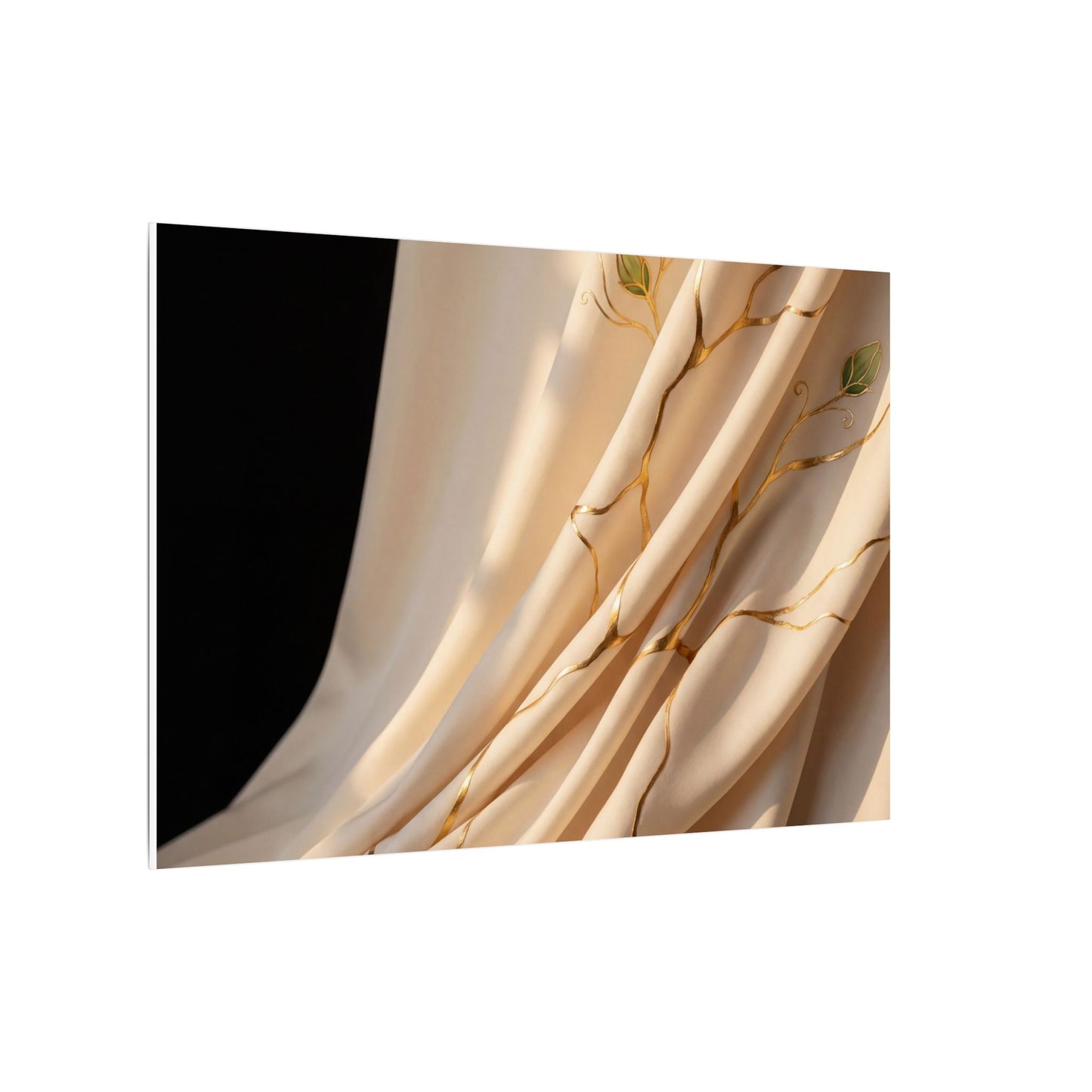 Golden Hour Silk Drape Canvas Art - Kintsugi Fukinsei