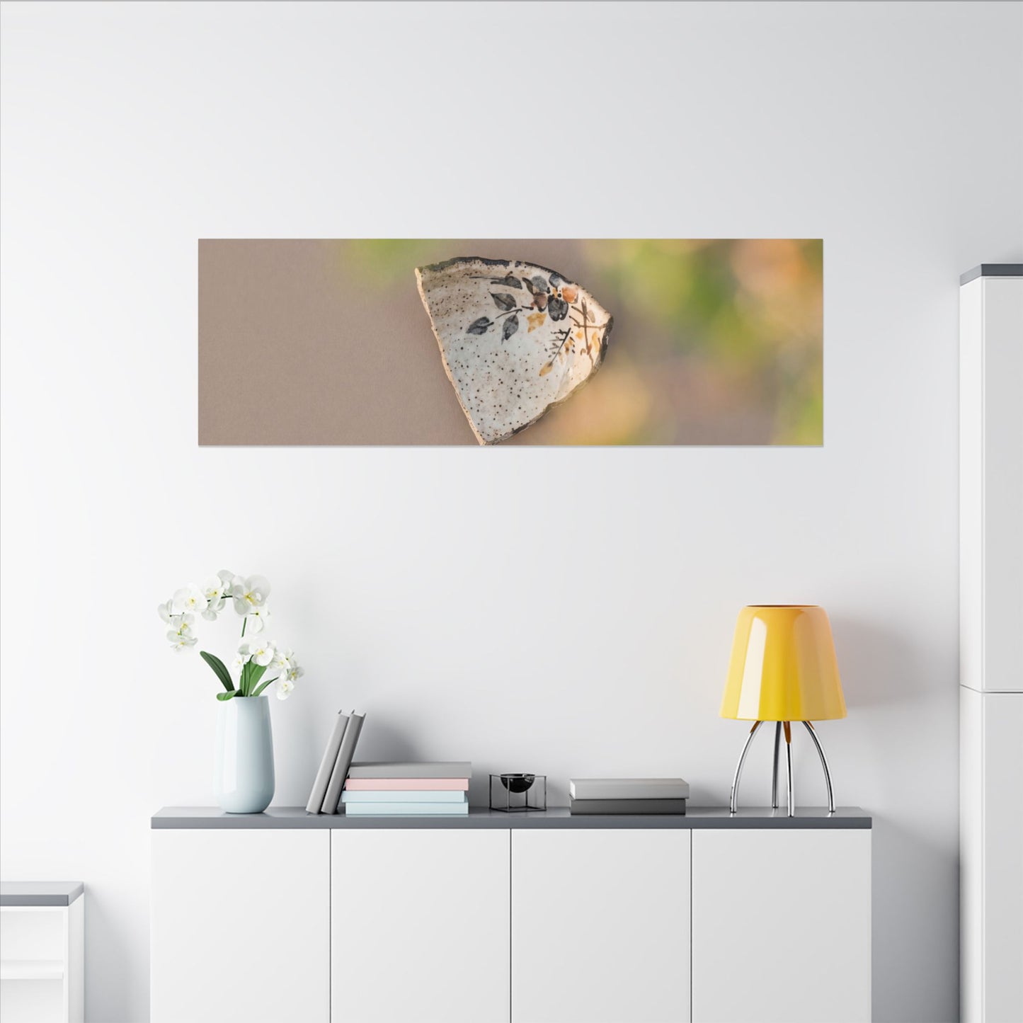 Ceramic Bowl Canvas Art | Spring Japandi Japanese Pattern Art