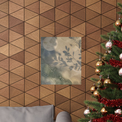 Winter Shadow Play Texture Wall Art Print | Cozy Decor