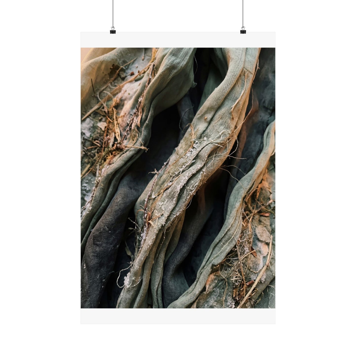 Silk Drape Texture Wall Art Print | Neutral Japandi Art