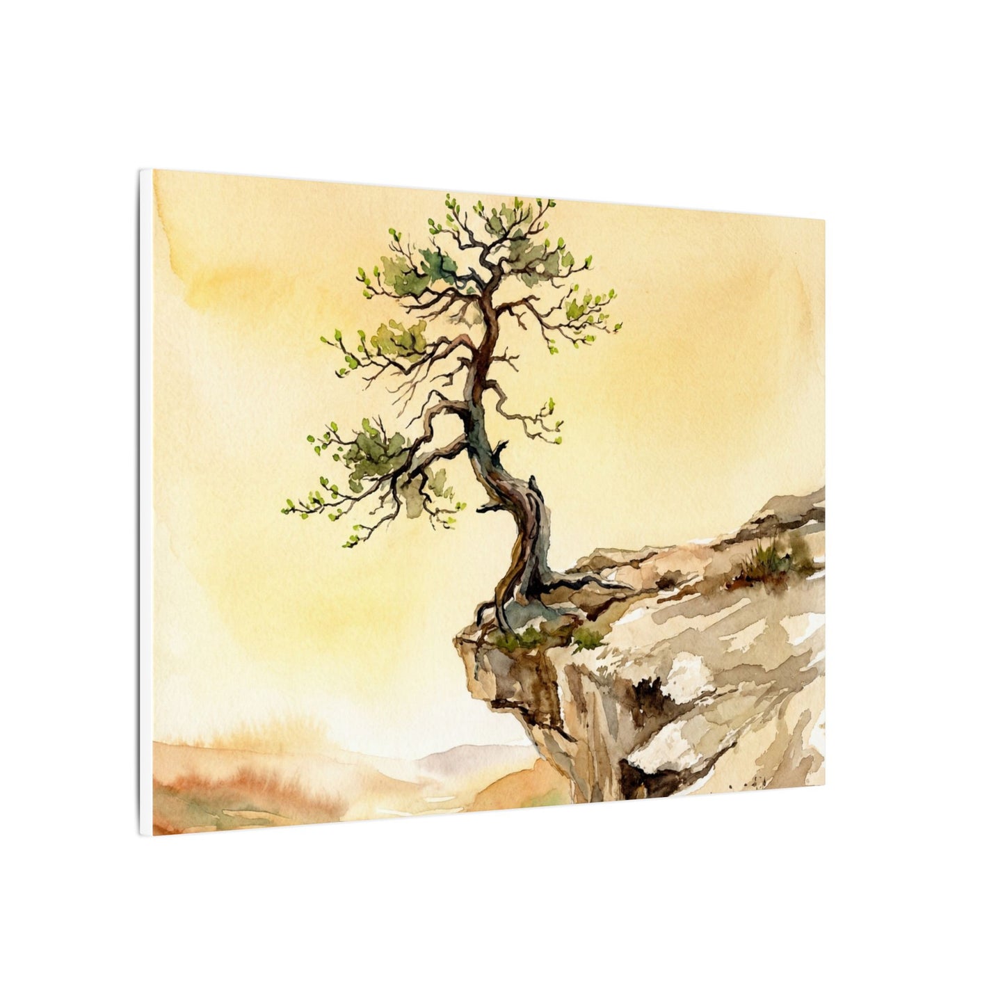 Golden Hour Pine Tree Canvas Art - Japandi Fukinsei