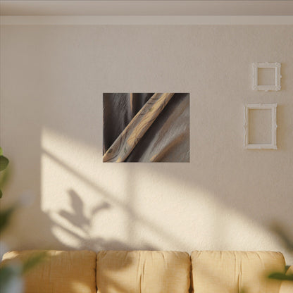 Warm Silk Drape Canvas Art - Japanese Pattern Japandi