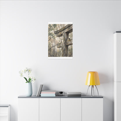 Torii Gate Spring Canvas Art | Japandi Neutral Design