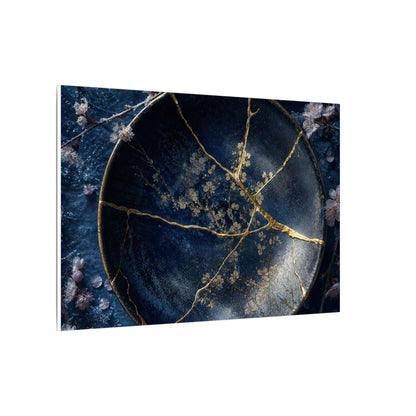 Cherry Blossom Winter Canvas Art | Kintsugi Philosophical Design