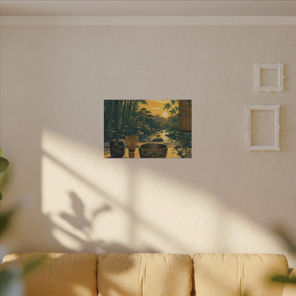 Ma Tea Ceremony Canvas Art - Zen Ukiyo E Inspired
