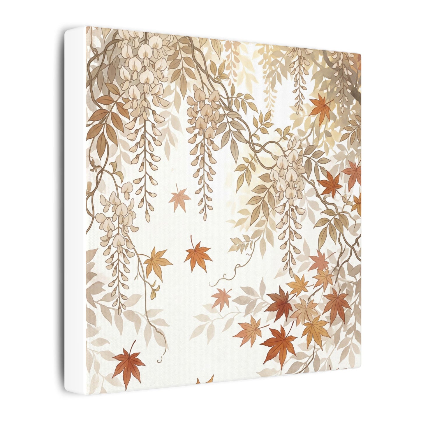Shibui Wisteria Canvas Art - Japandi Japanese Pattern
