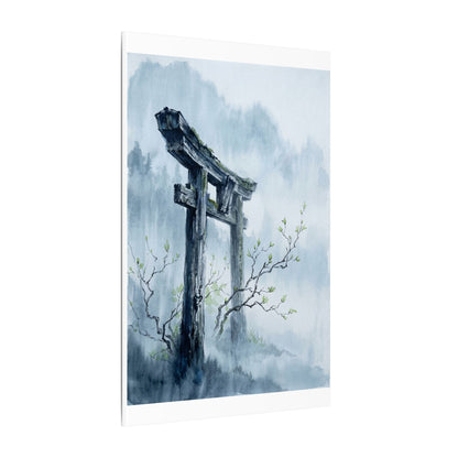 Torii Gate Canvas Art | Spring Zen Sumi E Art