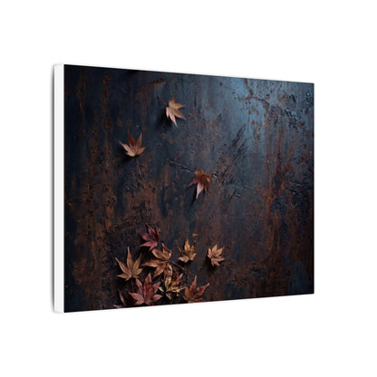 Moonlight Rust Patina Canvas Art - Dark Japandi Mono No Aware